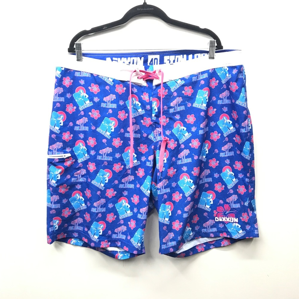 Dixxon Board Shorts Mens 40 Swim Trunks Aloha Hawaiian Tiki Floral Beach Summer